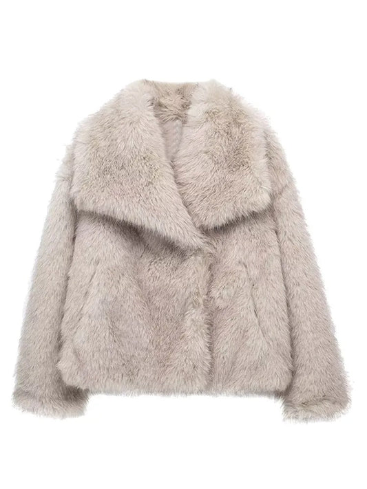 TESSA -SHORT JACKET WITH FAUX FUR