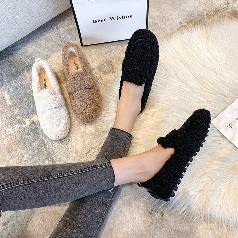 Mia | Plüsch-Slipper-Schuhe